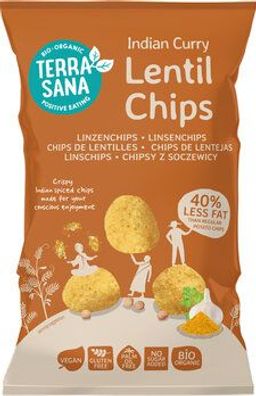 TerraSana 3x Linsenchips Indian Curry 75g