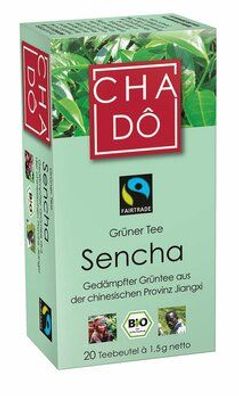 Cha Dô 6x Fairtrade China Sencha Teebeutel 20x1,5g 30g