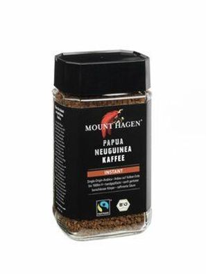 MOUNT HAGEN 6x Mount Hagen Bio Fairtrade Instant Kaffee PNG 100g