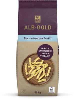 ALB-GOLD ALB-GOLD Bio Hartweizen Fusilli (Papier) 500g