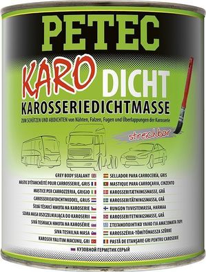 PETEC 94130 Karo-Dicht Karosseriedichtmasse grau Dichtmasse 1kg Dose