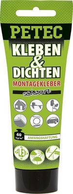 PETEC 94270 Kleben & Dichten Montagekleber schwarz 80ml