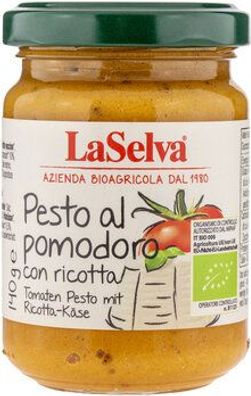 LaSelva 3x Tomaten Pesto mit Ricotta-Käse - Tomaten Würzpaste 140g