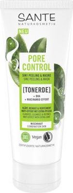 Sante Pore Control 5in1 Peeling & Maske mit Tonerde, BHA & Niacinamid Effekt 100ml