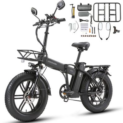 Elektrofahrrad Sinohon A20 1000W 48V/18Ah 45km/h 20" Damen/Herren 7-Gang mit Ablage