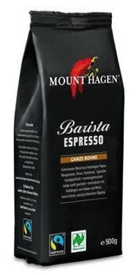 MOUNT HAGEN 3x Mount Hagen Bio FT Espresso Barista, ganze Bohne 500g