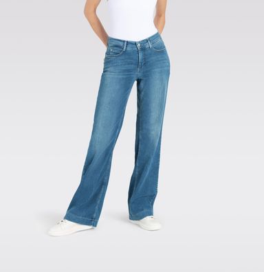 MAC Wide Fit Jeans aus figurformendem Denim in Summer Mid Blue Wash