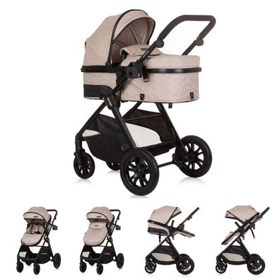 Chipolino Kinderwagen Harmony 2 in 1 Wickeltasche, Getränkehalter, Fußabdeckung