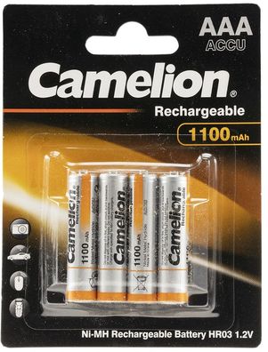 Micro-Akkus Camelion Ni-MH, 1100mATyp AAA, 1,2V, 4er-Pack