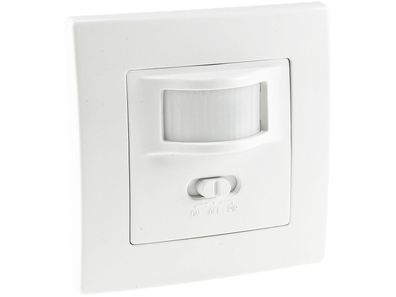 Unterputz PIR-Bewegungsmelder 160°LED geeignet, 2-Draht Technik, weiß