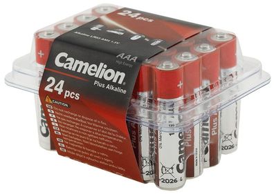 Micro-Batterien Camelion AlkalinePlusTyp AAA/LR03, 1,5V, 24er Haushaltsbox