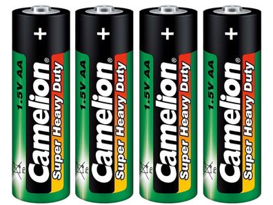 Mignon-Batterien Camelion HeavyDutyTyp AA/R06, 1,5V, 4er-Shrink