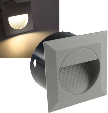 LED Wandeinbauleuchte "WEL Q14"IP65, 14 LEDs, Aluminium, warmweiß