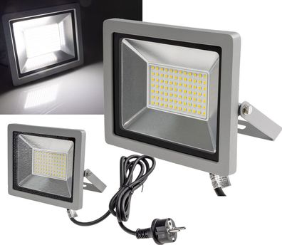 LED-Fluter SlimLine "CTF-SLT 30" silber30W, 2100lm, 4000K, neutralweiß, IP44