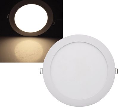 LED Licht-Panel "QCP-22R", Ø 22,5cm230V, 18W, 1300 Lumen, 2900K / warmweiß