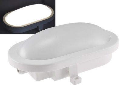 LED Oval-Armatur "FRL-O 12" IP44Feuchtraum-Leuchte, 13W, 965lm, 4000K