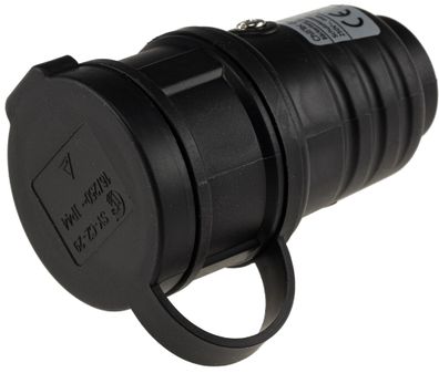 Schutzkontakt-Gummikupplung für AußenSchutzkappe, 250V/16A, IP44