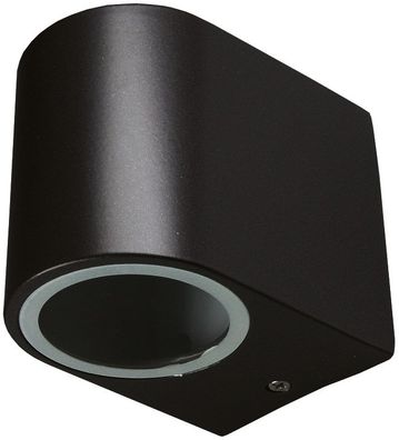 LED-Wandleuchte "CTW-1"für 1x GU10, IP44, Gehäuse schwarz