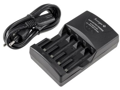 Akku-Ladegerät "SAMYA"100-240V, für 1-4x Micro AAA/Mignon AA