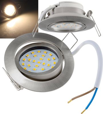 LED-Einbauleuchte "Flat-32" warmweiß80x32mm, 5W, 590lm, Edelstahl gebürstet