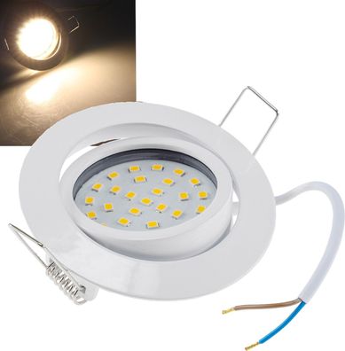 LED-Einbauleuchte "Flat-32" warmweiß80x32mm, 5W, 590lm, weißes Gehäuse