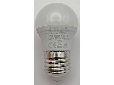 LED Tropfenlampe E27 "promo" warmweiß 120°, 230V, 5W, 495lm, 3000k