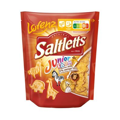 Lorenz Saltletts Junior Farm Laugengebäck Figuren in Tierform 150g