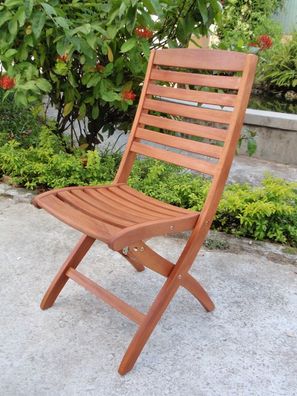 Klappstuhl Eukalyptusholz 2er-Set