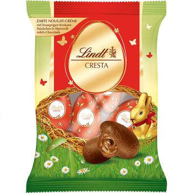 Lindt Cresta Eier Ostereier aus Alpenvollmilch Schokolade 90g