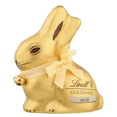 Lindt Goldhase weiß aus feiner weißer Schokolade Hohlfigur 100g