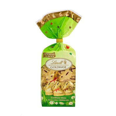 Lindt Goldhase Minis Mix Beutel Weiß Edelbitter Alpenvollmilch 105g