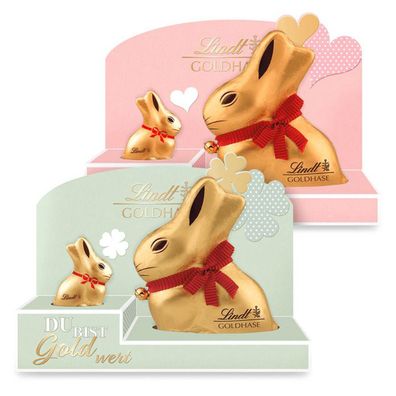 Lindt Goldhase Du bist Gold wert Groß und Klein Alpenvollmilch 163g