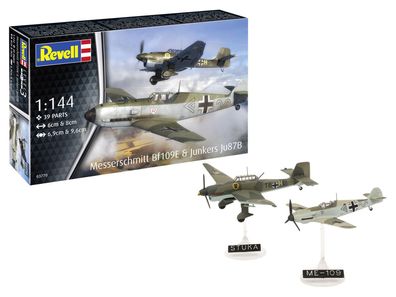 Revell Messerschmitt Bf109E & Junkers Ju 87B Stuka in 1:144 Revell 03770 Bausatz