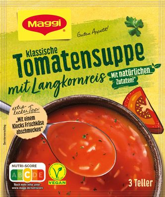 Maggi Tomatensuppe mit Langkornreis