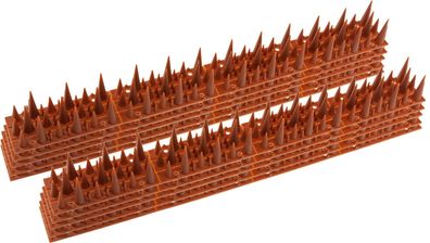 Taubenabwehr Spikes 10er Set Kunststoff, 400x42x36mm, Ziegelrot