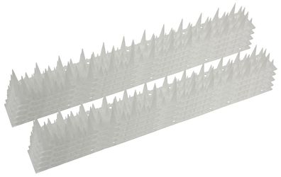 Taubenabwehr Spikes 10er Set Kunststoff, 400x42x36mm, weiß/transparen