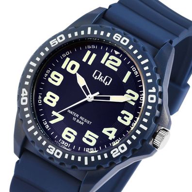 Q&Q by Citizen Herrenuhr, 10 Bar Wasserdicht, sportives Design, Superluminova