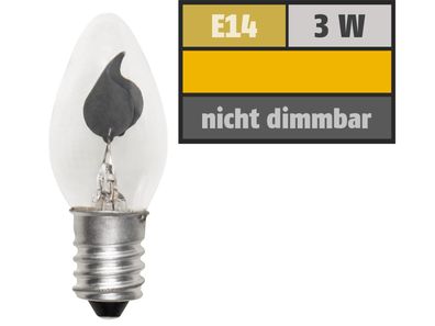 Glühlampe McShine ''Flackernde Kerze'', E14, 230V, 3W