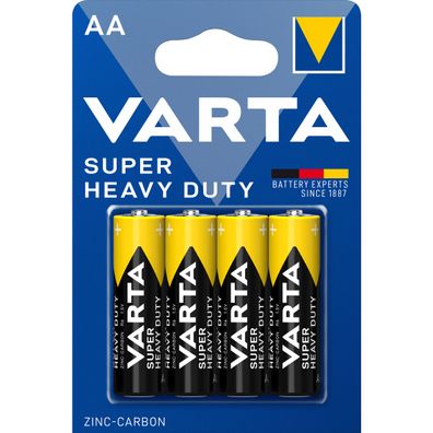 Mignon-Batterie VARTA ''Superlife'' Zink-Chlorid, Typ AA, 1,5V, 4er-Blister