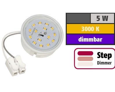 LED-Modul McShine, 5W, 400 Lumen, 230V, 50x23mm, warmweiß, 3000K, step-dimmbar