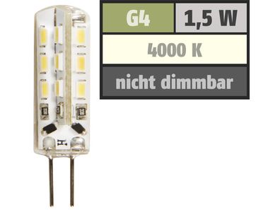 LED-Stiftsockellampe McShine ''Silicia'', G4, 1,5W, 120 lm, neutralweiß