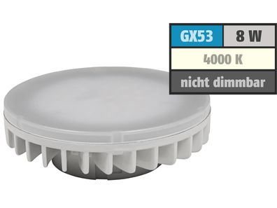 LED-Strahler McShine ''LS-853'', GX53, 8W, 800lm, Ø75x25mm, 120°, neutralweiß