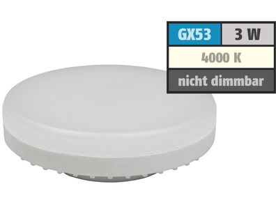 LED-Strahler McShine ''LS-353'', GX53, 3W, 260lm, Ø75x25mm, 120°, neutralweiß