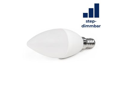 LED-Kerzenlampe McShine, E14, 5W, 400lm, 3000K, warmweiß, dimmbar 100/50/15