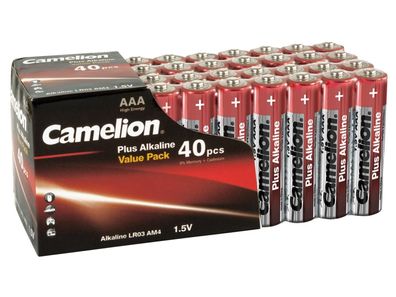 Micro-Batterie Camelion Plus Alkaline 1,5 V, LR03 Typ AAA, 40er-Blister