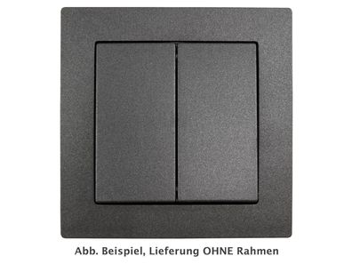 Serien-Schalter McPower ''Flair'', 2-fach, 250V /10A, UP, anthrazit