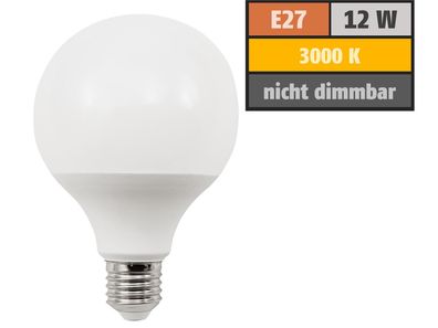 LED Globelampe McShine, E27, 12W, 1055lm, warmweiß