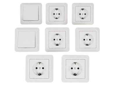 Schalter und Steckdosen Set McPower Cup ''Einsteiger'', 16-teilig, weiß