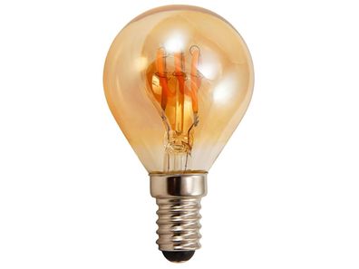 LED Filament Tropfenlampe McShine ''Retro'' E14, 2W, 150lm, warmweiß, oldenes Glas