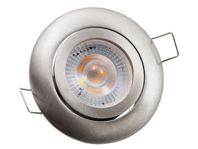 LED-Einbauleuchte McShine ''Eco-50'' 5W, 400lm, 3000K, Edelstahl gebürstet